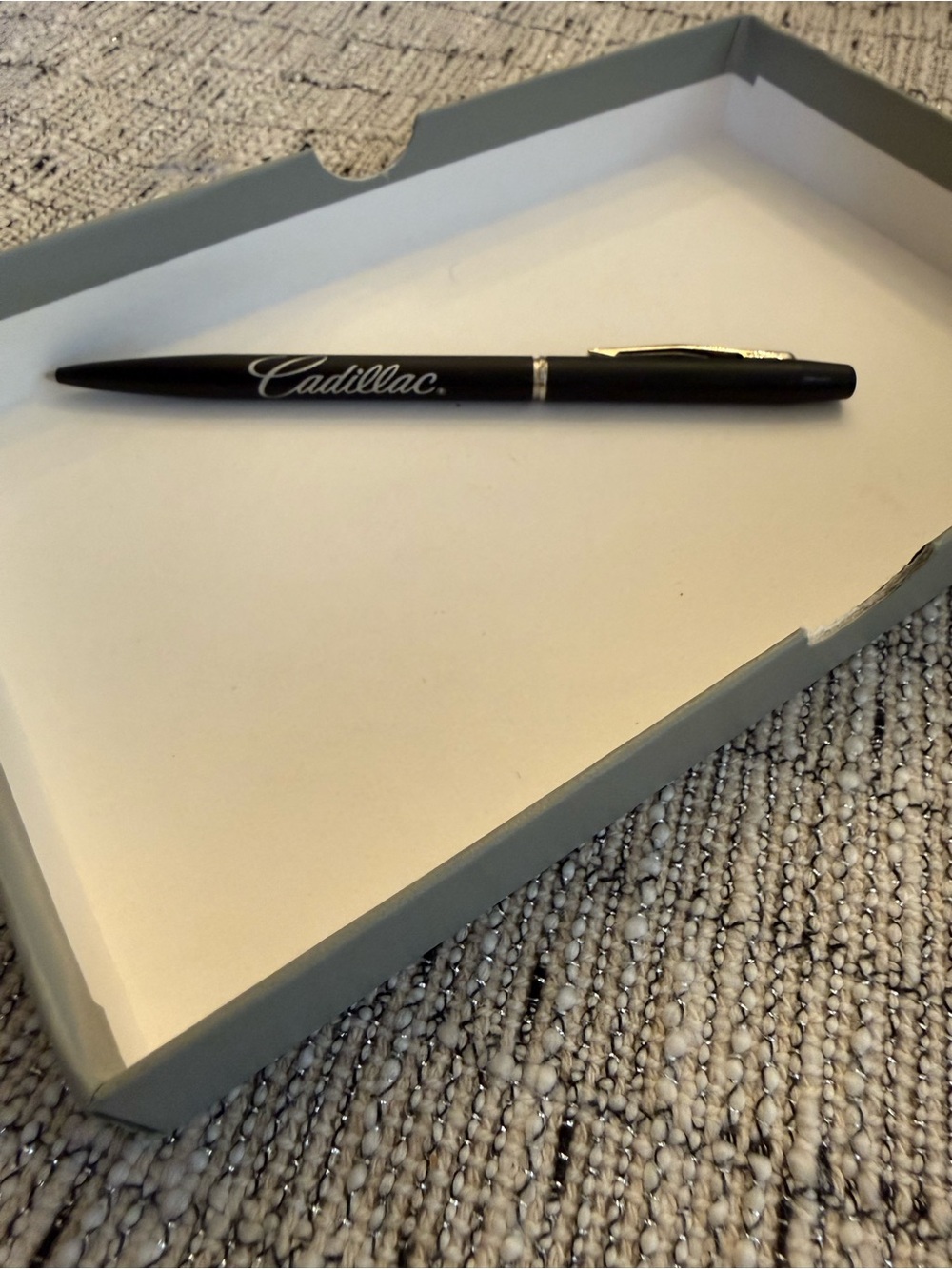 Cadillac Logo Black Silver Ballpoint Pen Advert Promo Collectible Needs Refill